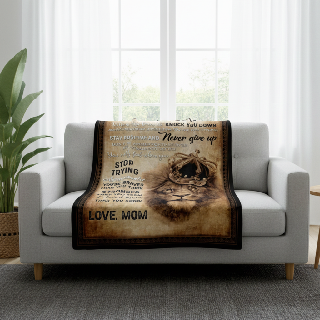 Son Gift Blanket – A Gentle Hug from Mom