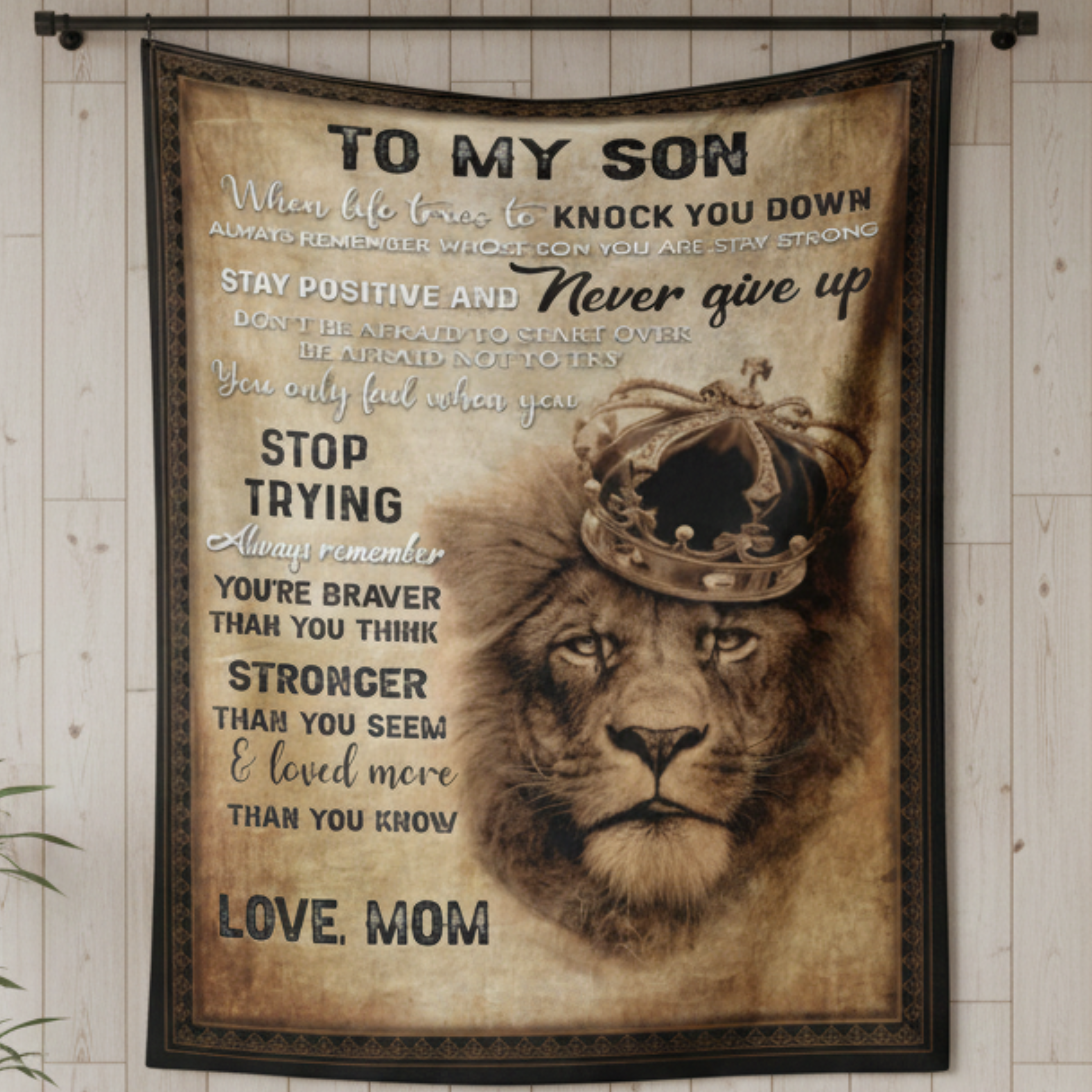 Son Gift Blanket – A Gentle Hug from Mom