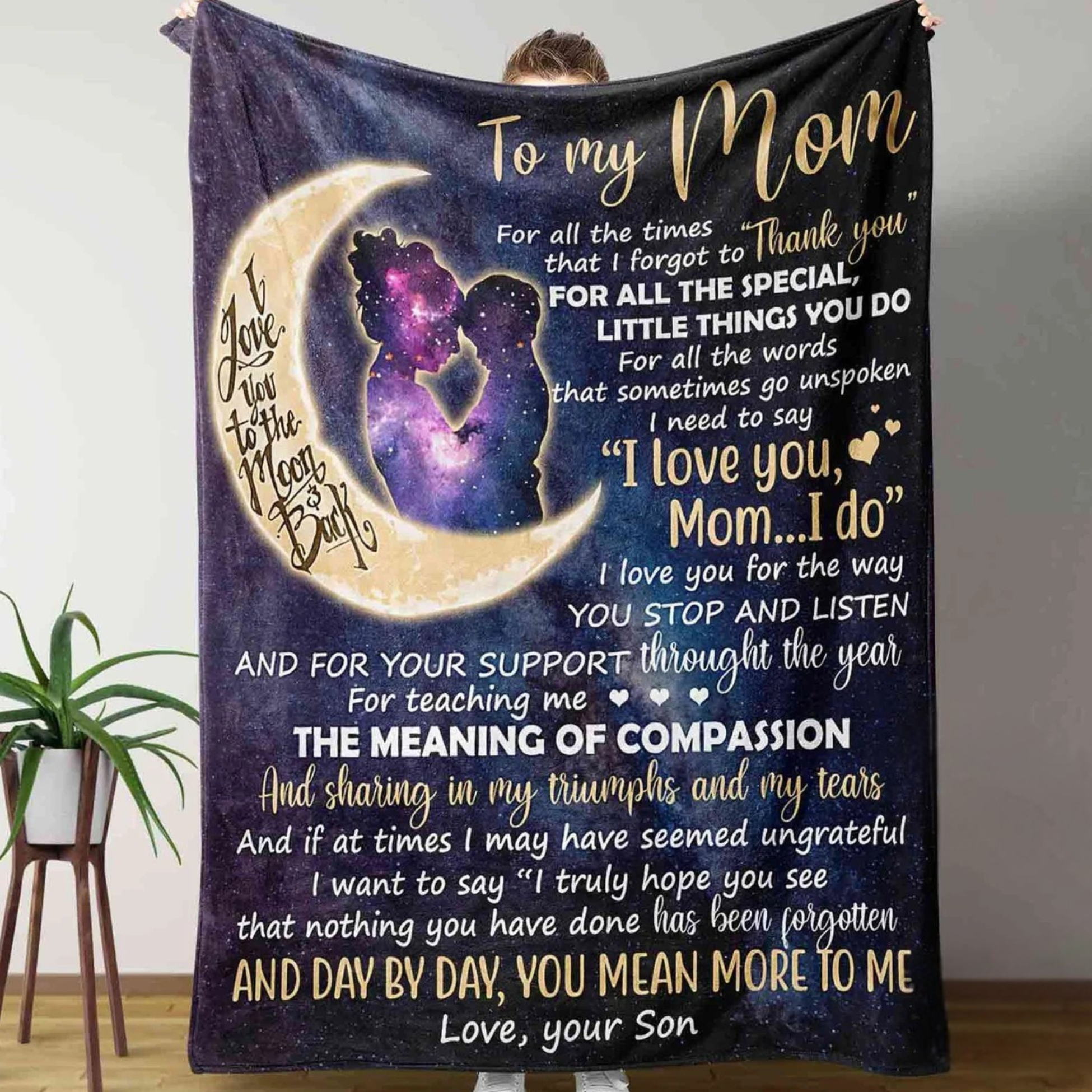 Mom Gift Blanket – From Son (Version 2)