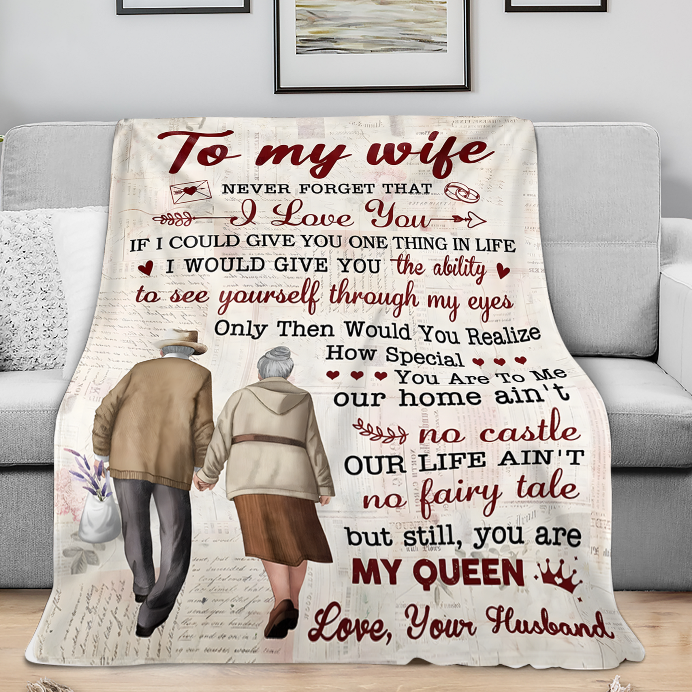 Wife Gift Blanket – From Your Husband