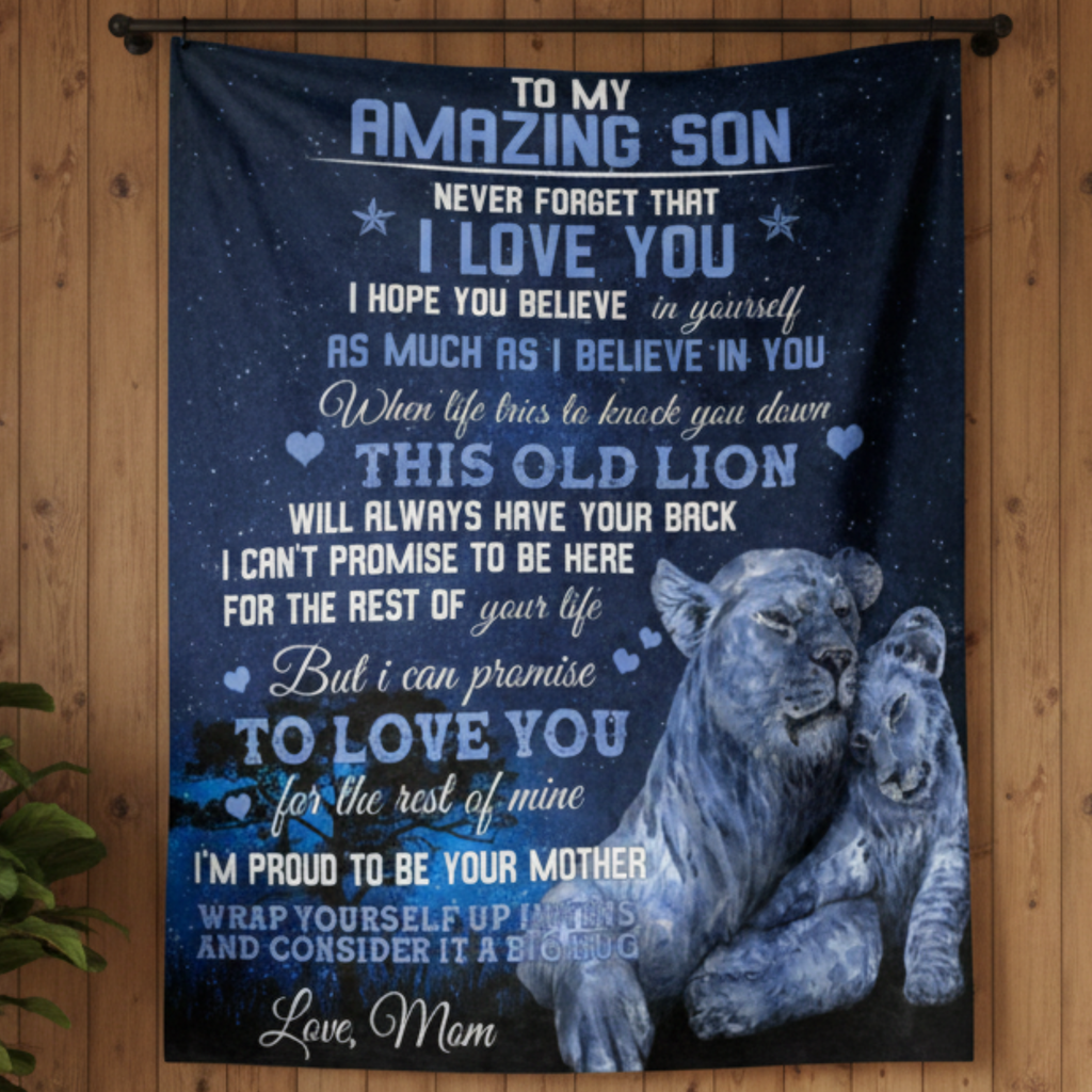 Son Gift Blanket – The Warmest Hug from Mom