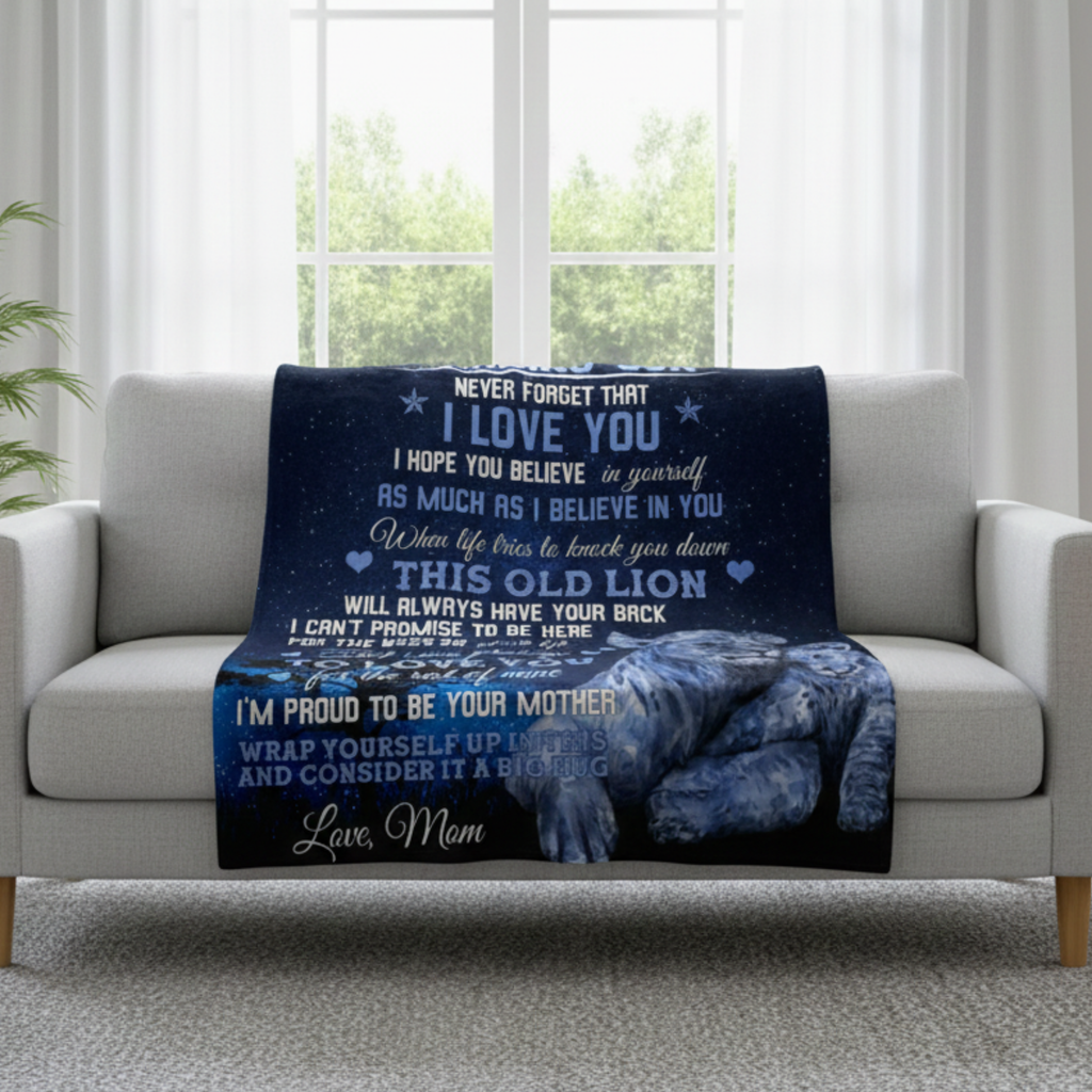 Son Gift Blanket – The Warmest Hug from Mom