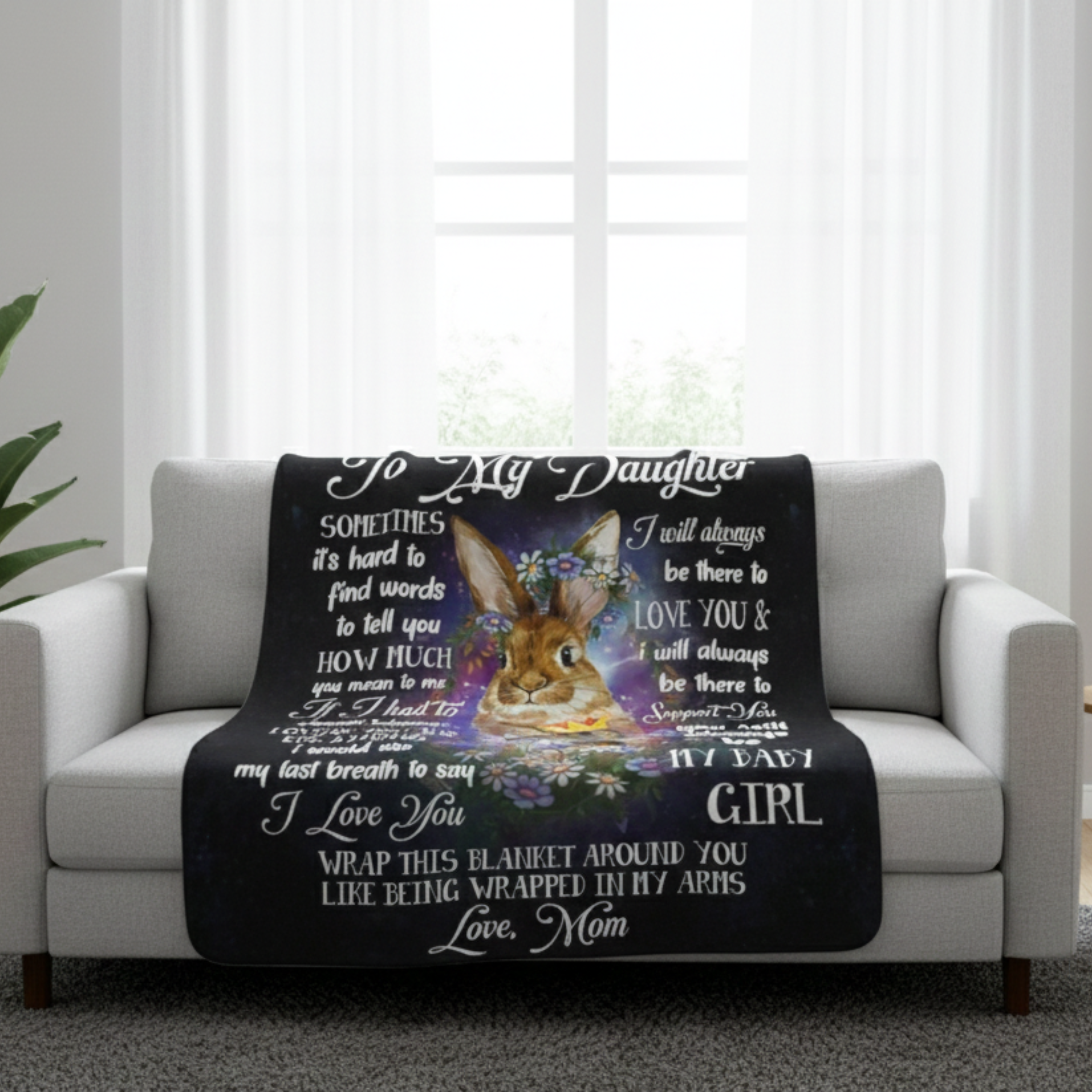 Daughter Gift Blanket – A Loving Message from Mom