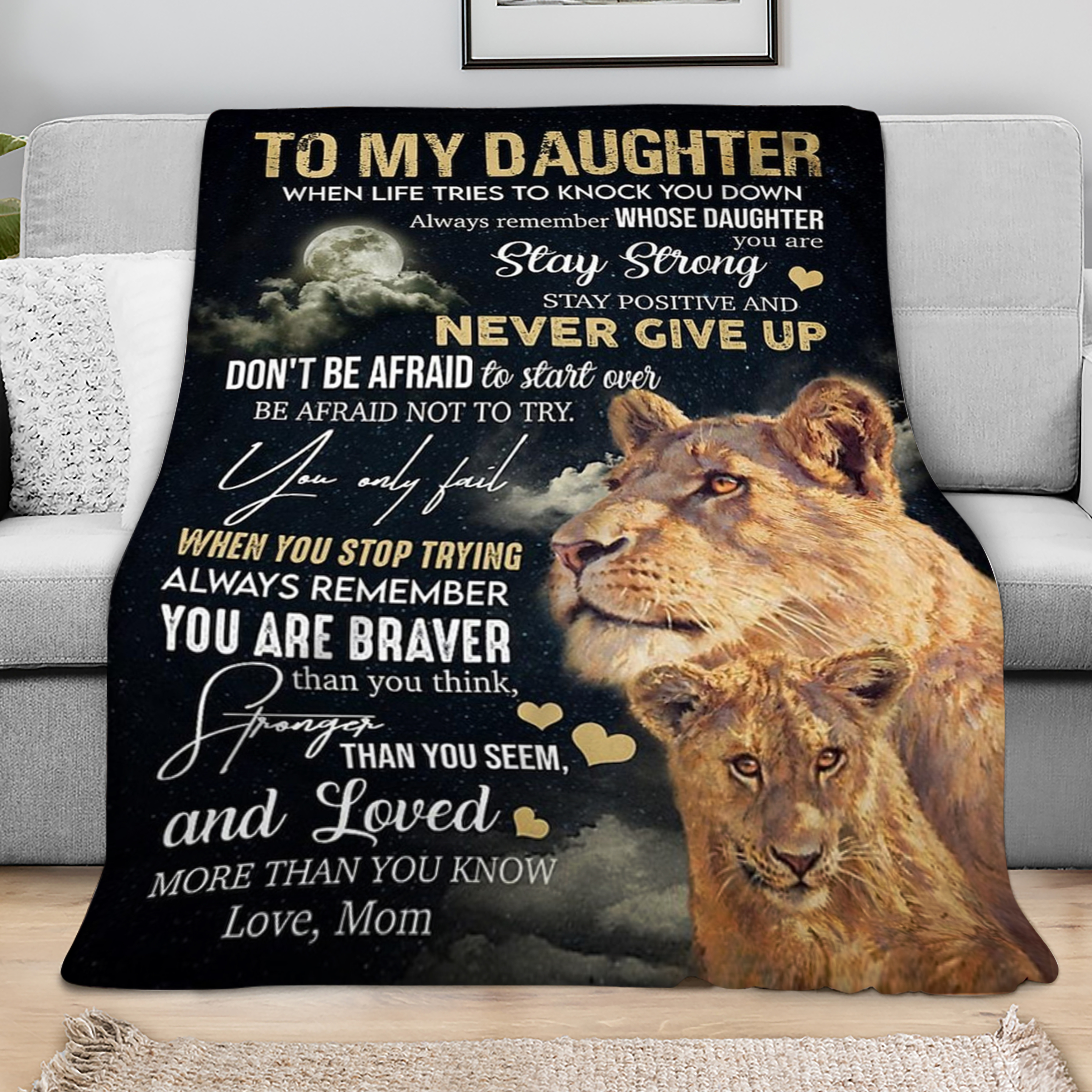 Daughter Gift Blanket – A Tender Message from Mom