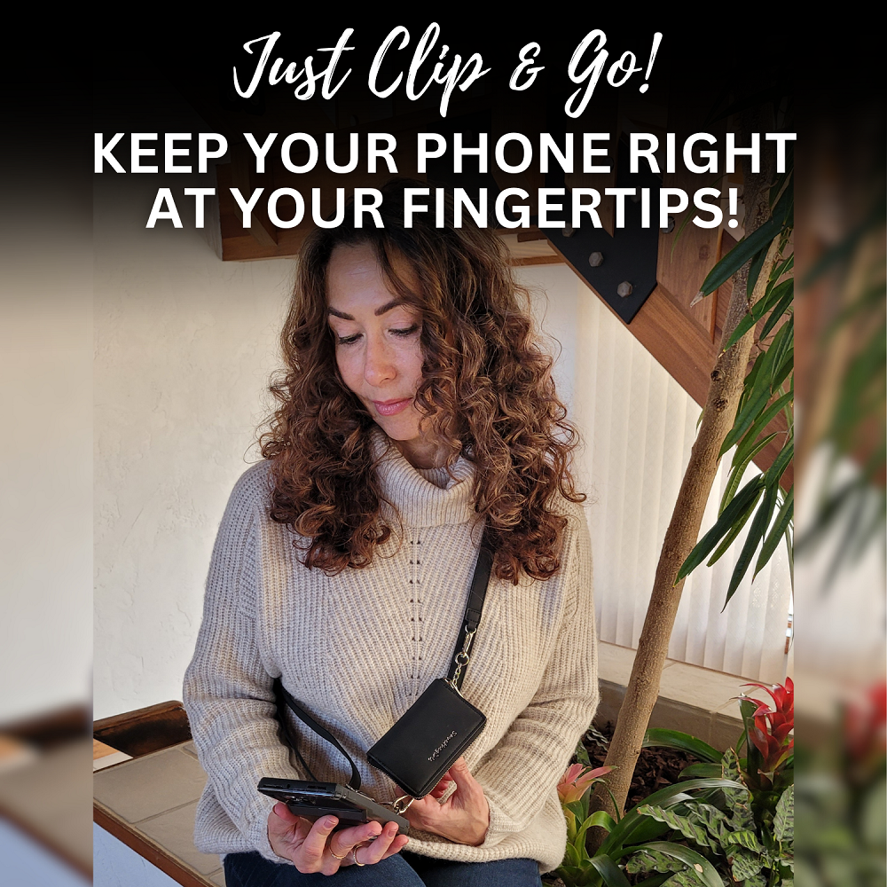 Clip & Go Strap with Pouch – Brushed Vegan Leather