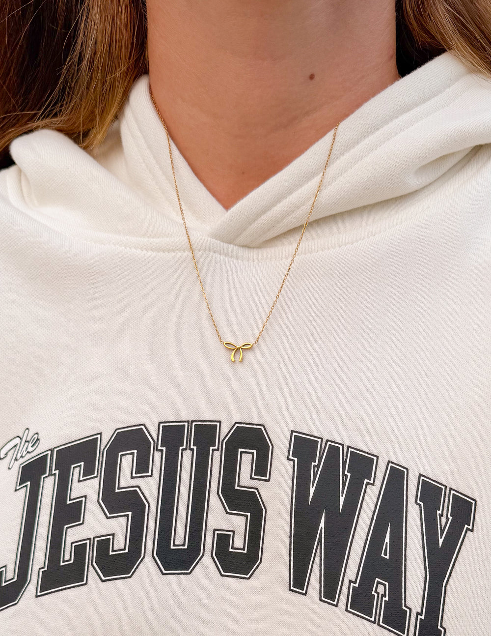 Dainty Bow Necklace — Faith & Grace