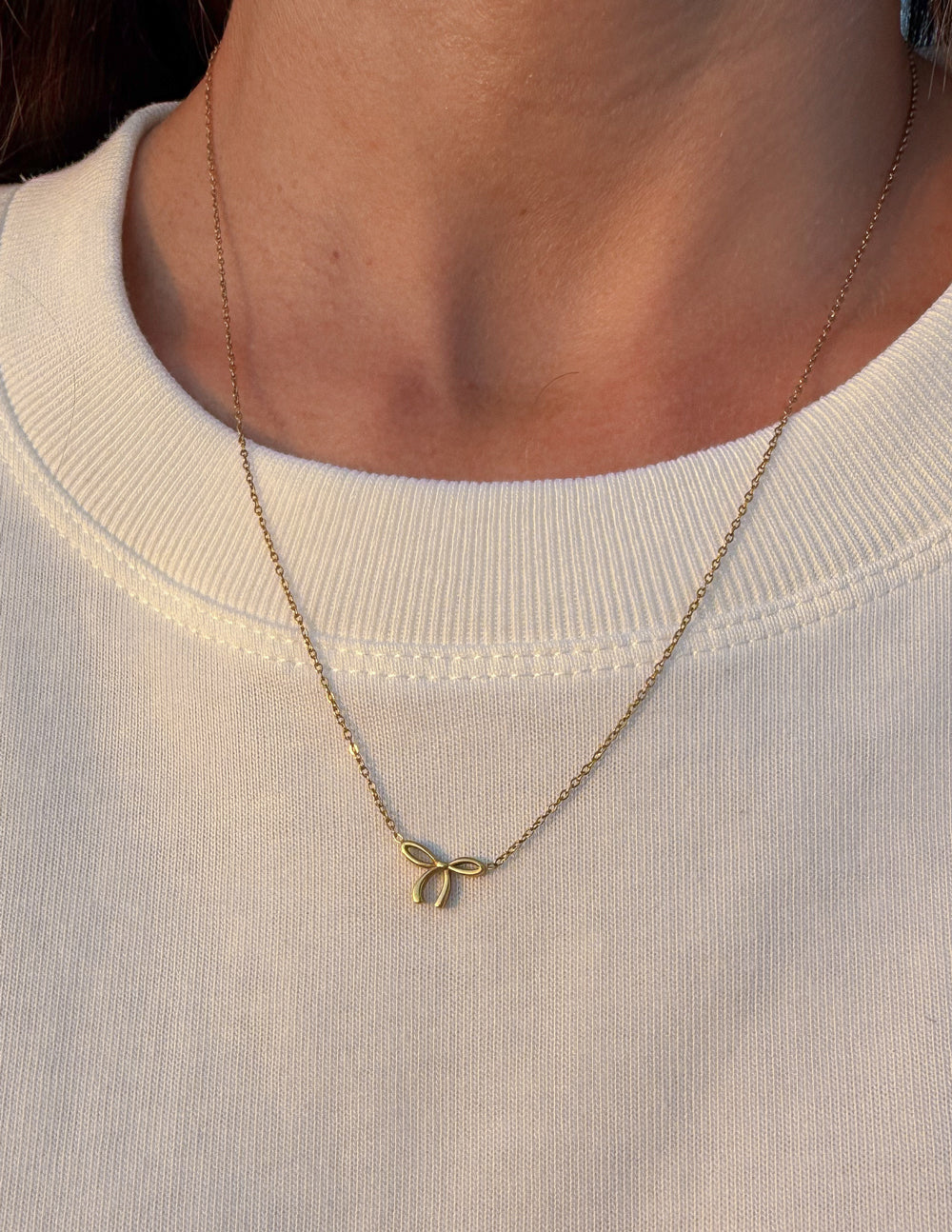 Dainty Bow Necklace — Faith & Grace