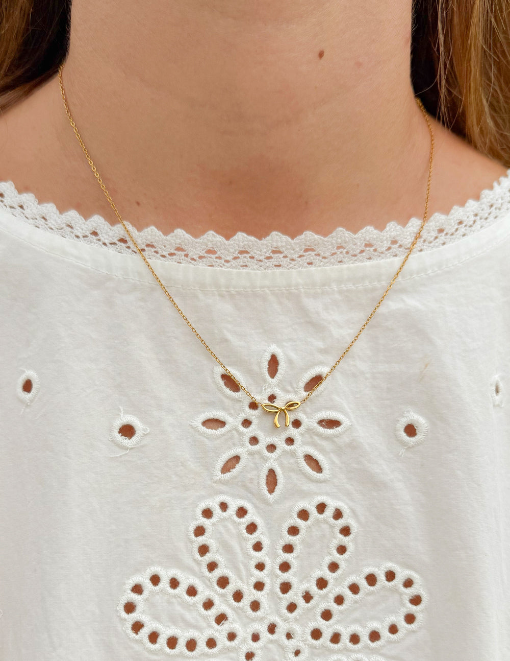 Dainty Bow Necklace — Faith & Grace