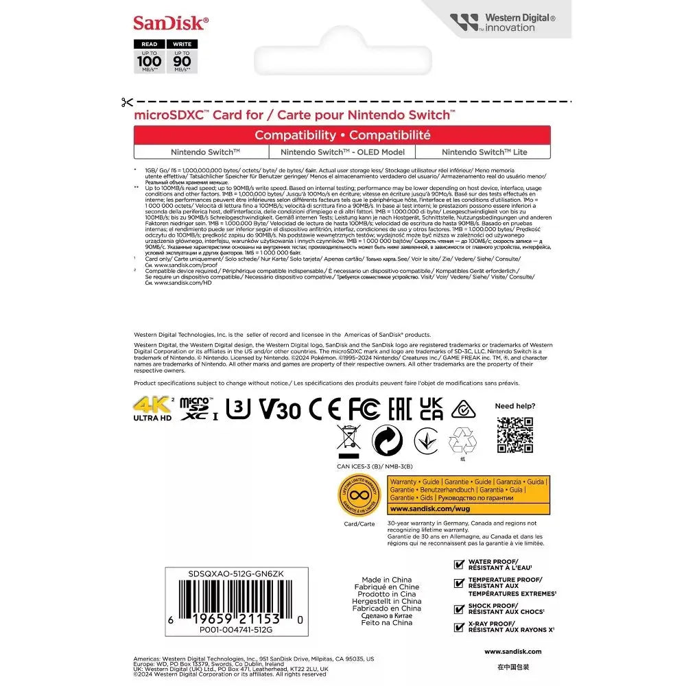 SanDisk Pokémon MicroSD Card for Nintendo Switch (Up to 1TB)