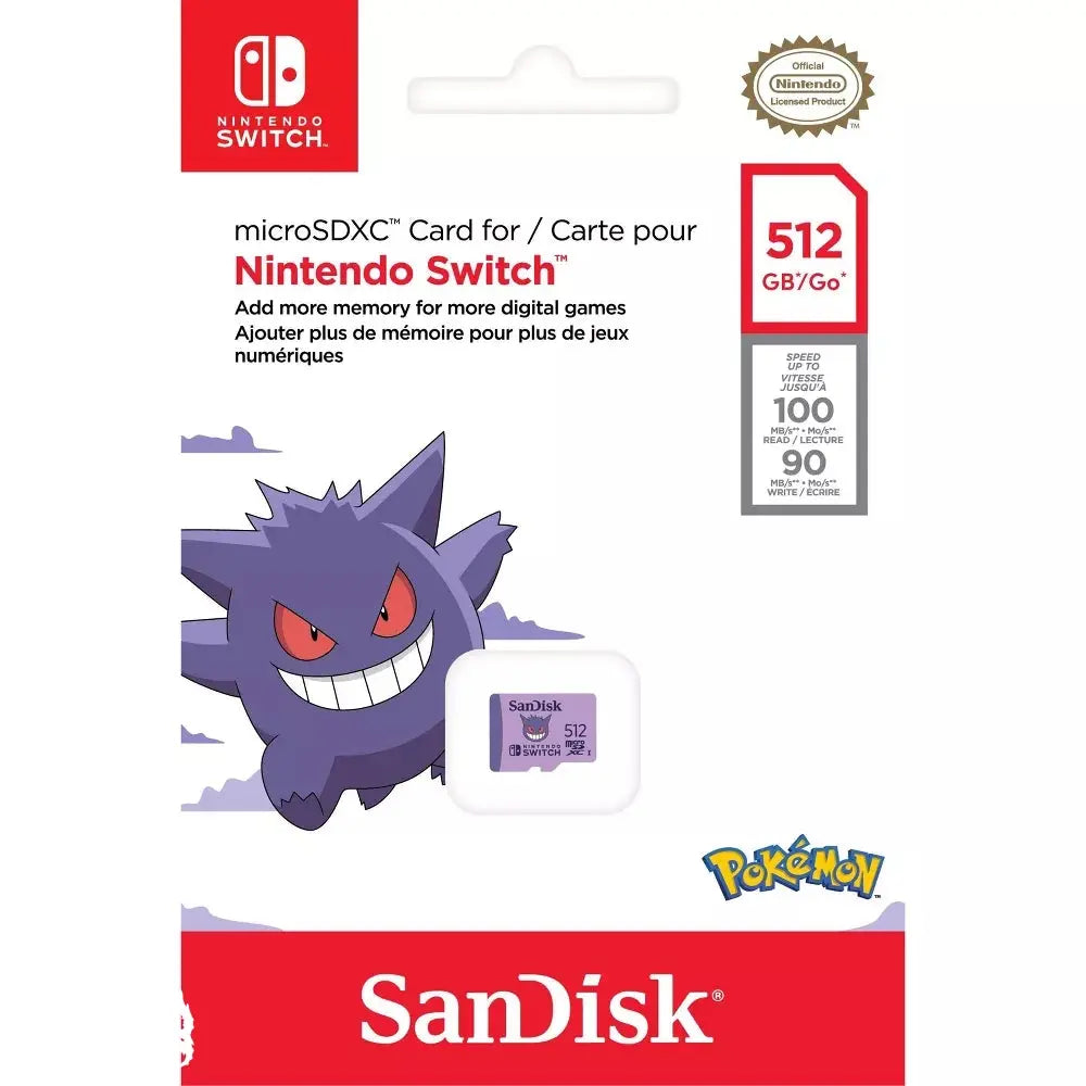 SanDisk Pokémon MicroSD Card for Nintendo Switch (Up to 1TB)