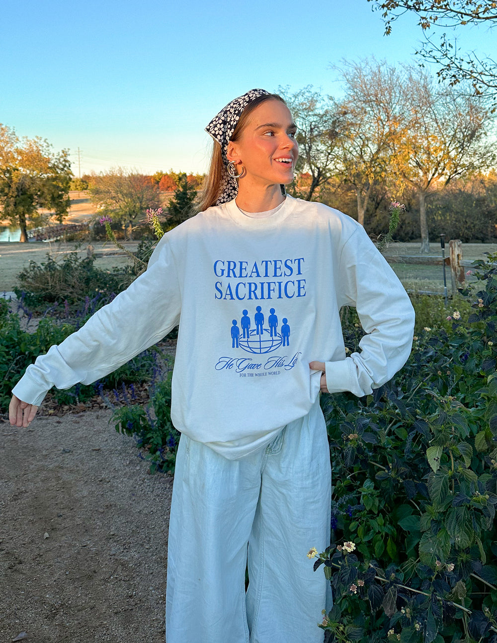 Greatest Sacrifice — Christian Long-Sleeve Tee