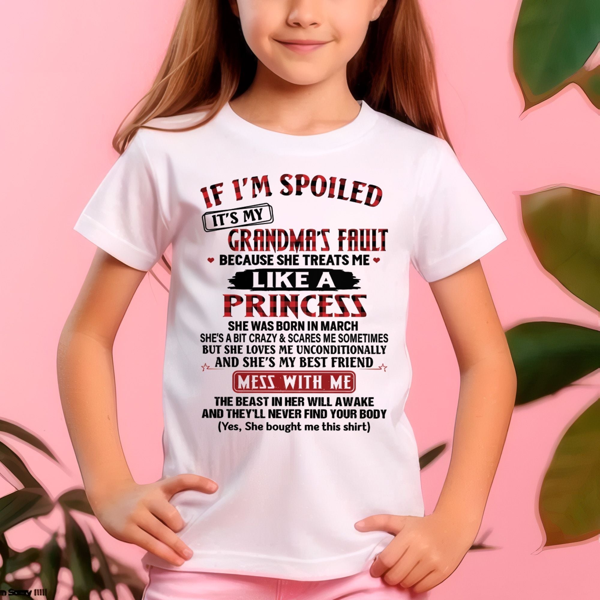 Granddaughter Gift – Spoiled by Grandma T-Shirt