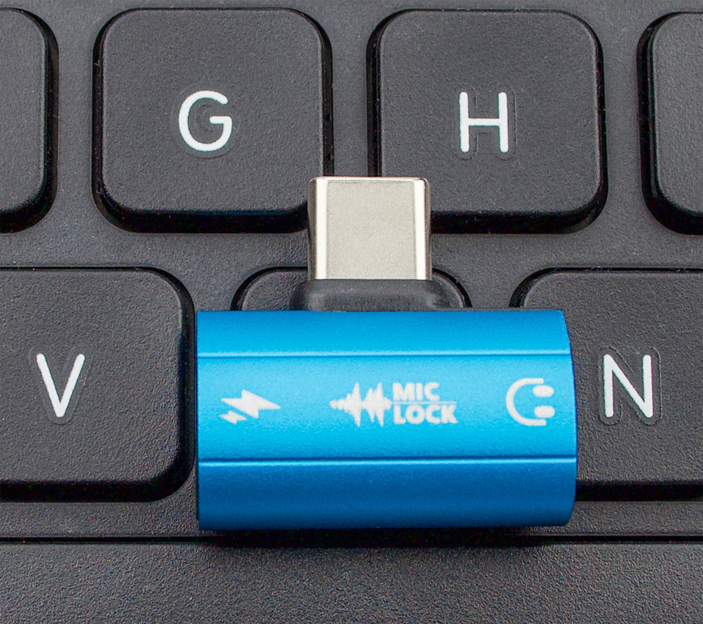 Mic-Lock USB-C SoundPass Microphone Blocker – Blue