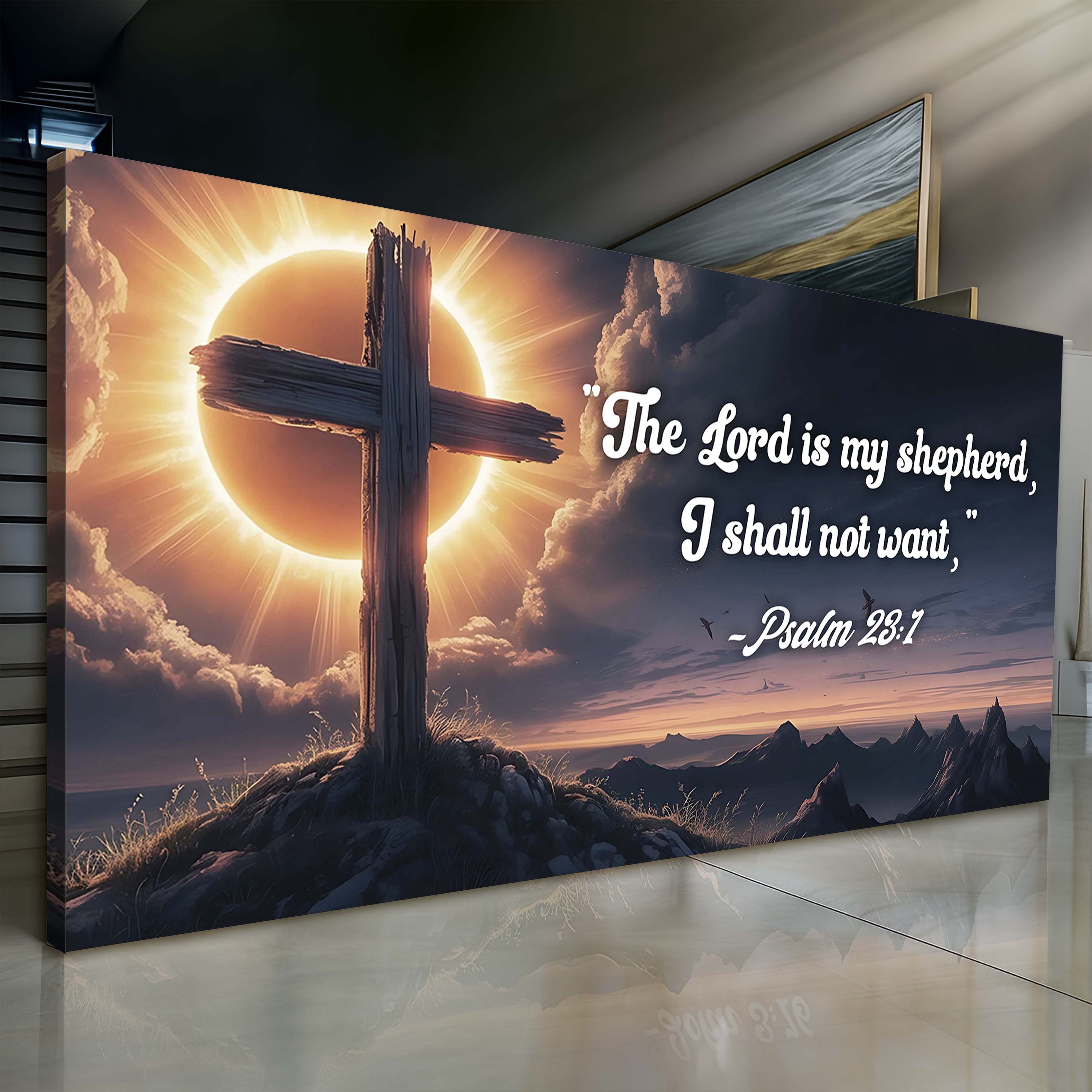 Psalm 23:1 – The Lord Is My Shepherd Faith Sign