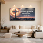 Psalm 23:1 — The Lord Is My Shepherd Faith Sign Canvas
