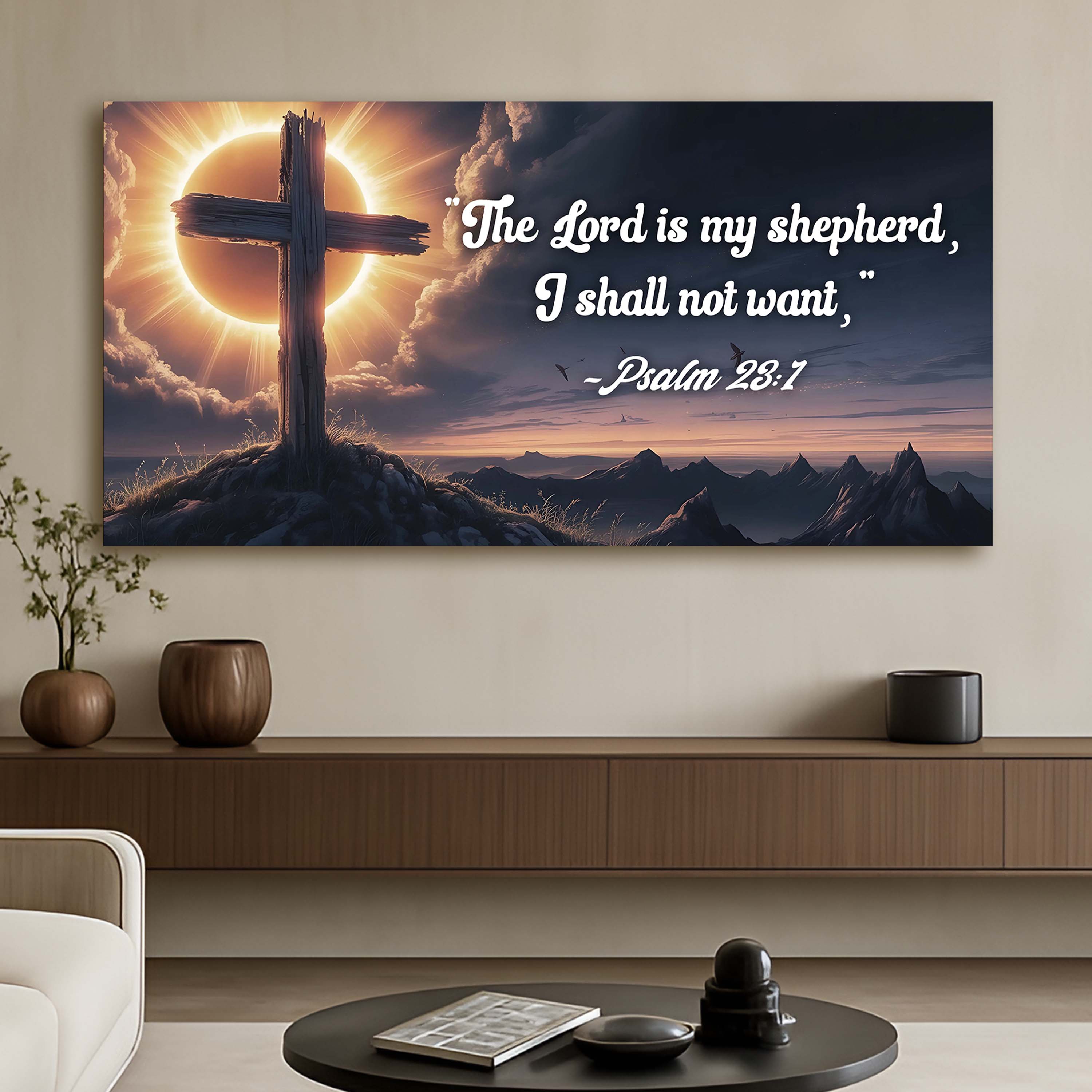 Psalm 23:1 – The Lord Is My Shepherd Faith Sign