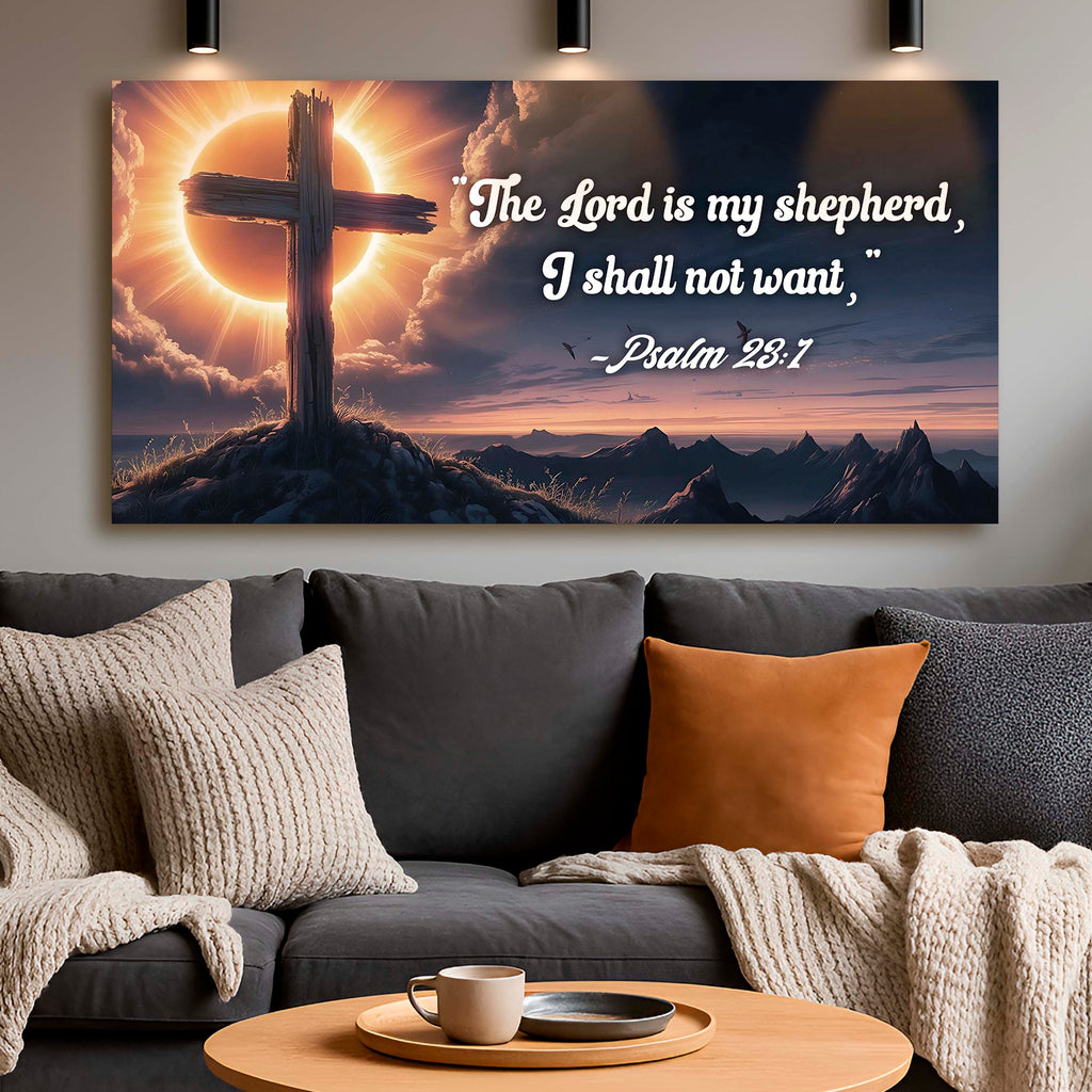 Psalm 23:1 – The Lord Is My Shepherd Faith Sign