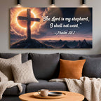 Psalm 23:1 — The Lord Is My Shepherd Faith Sign Canvas