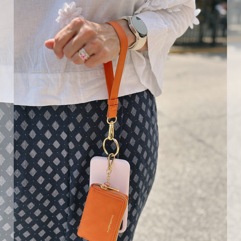 Clip & Go Strap with Pouch – Brushed Vegan Leather