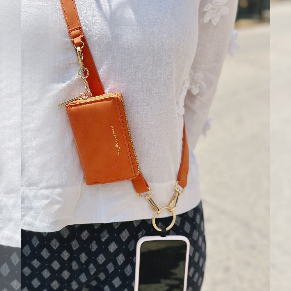 Clip & Go Strap with Pouch – Brushed Vegan Leather