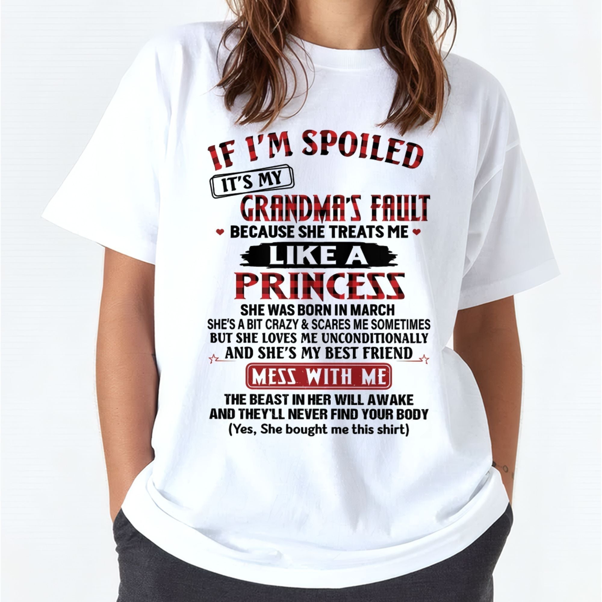 Granddaughter Gift – Spoiled by Grandma T-Shirt