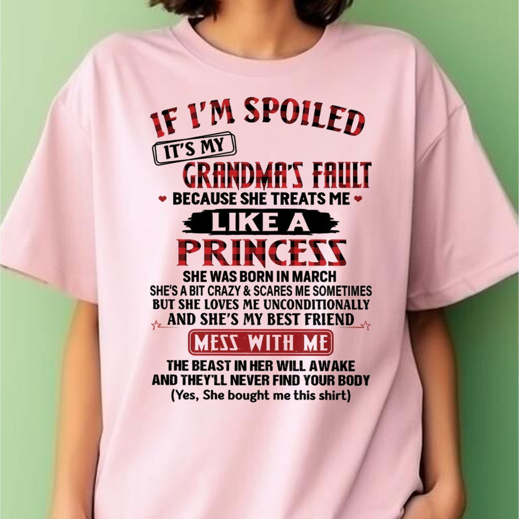 Granddaughter Gift – Spoiled by Grandma T-Shirt
