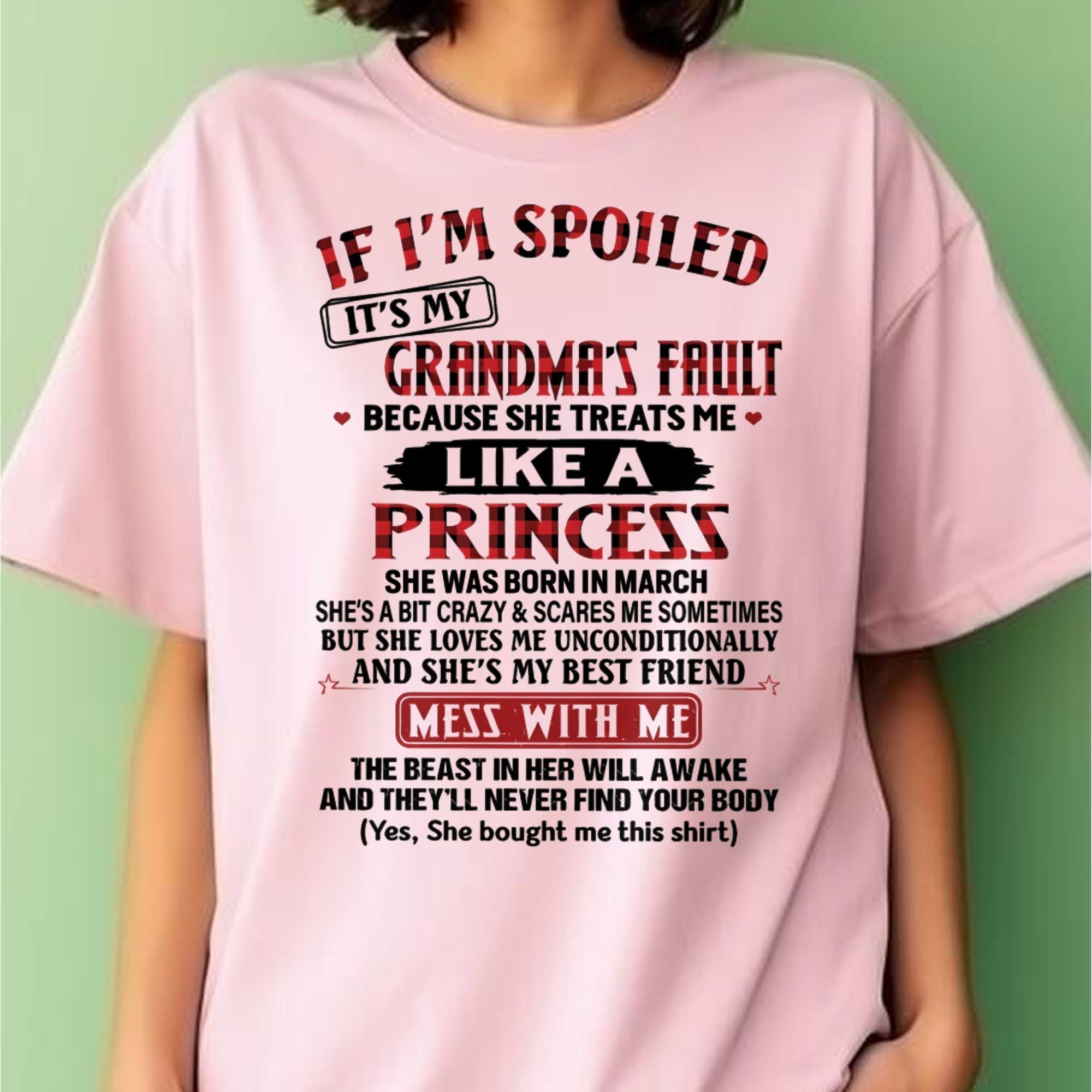 Granddaughter Gift – Spoiled by Grandma T-Shirt