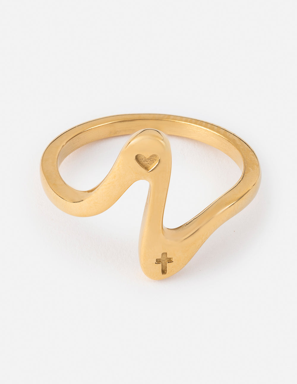 Wavy Heart Ring — God's Love