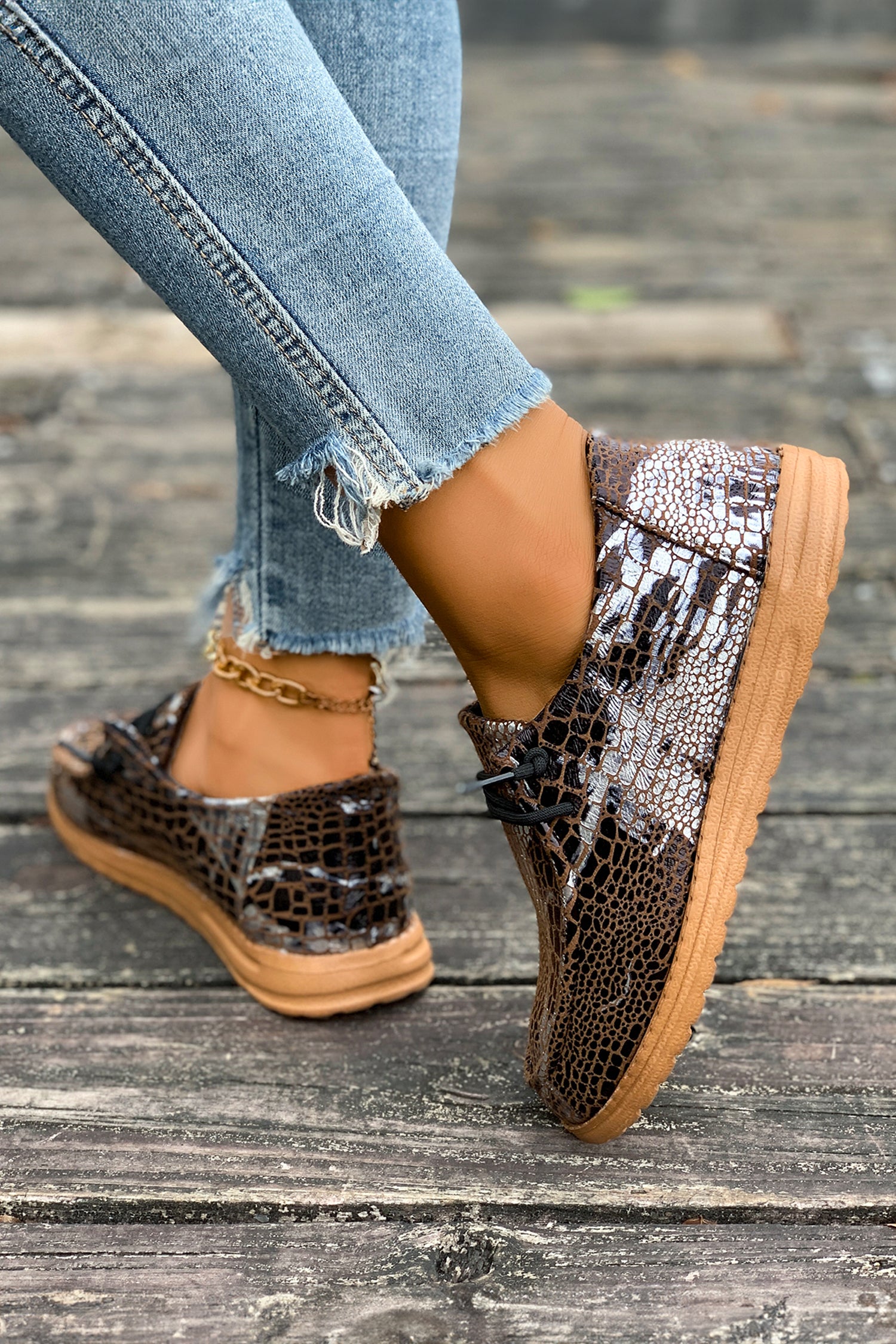 Mustard Ethnic Print Comfort Loafers