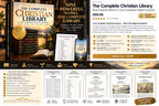 The Complete Christian Library marketing mockup featuring nine works and device previews