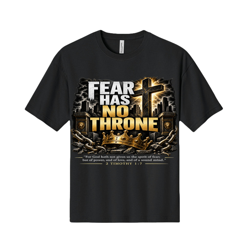 FEAR HAS NO THRONE shirt design for the Faith Over Fear bundle