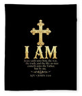 Golden Cross — Biblical Quote Christian Blanket