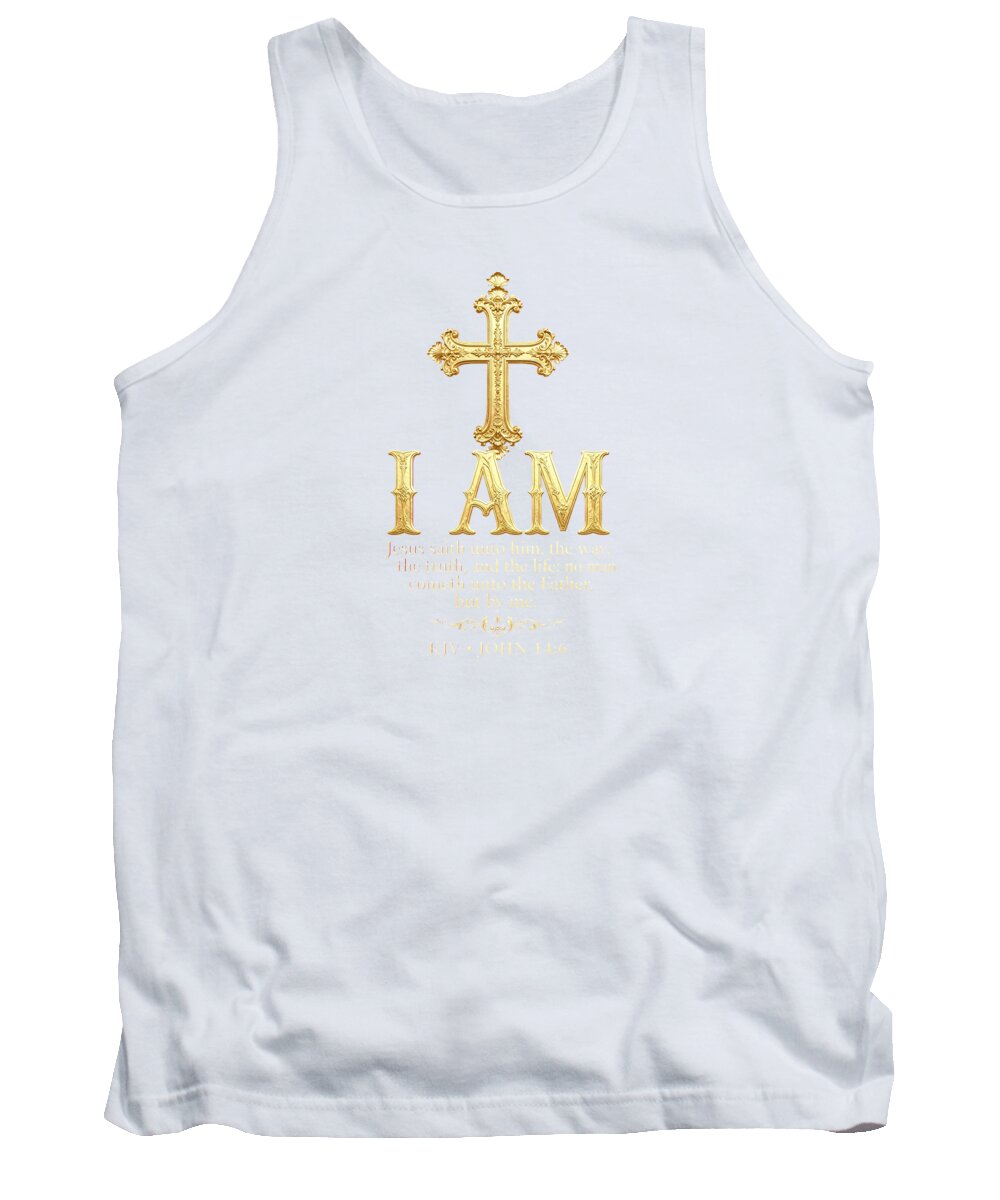 Golden Cross — Biblical Quote Women's Tank