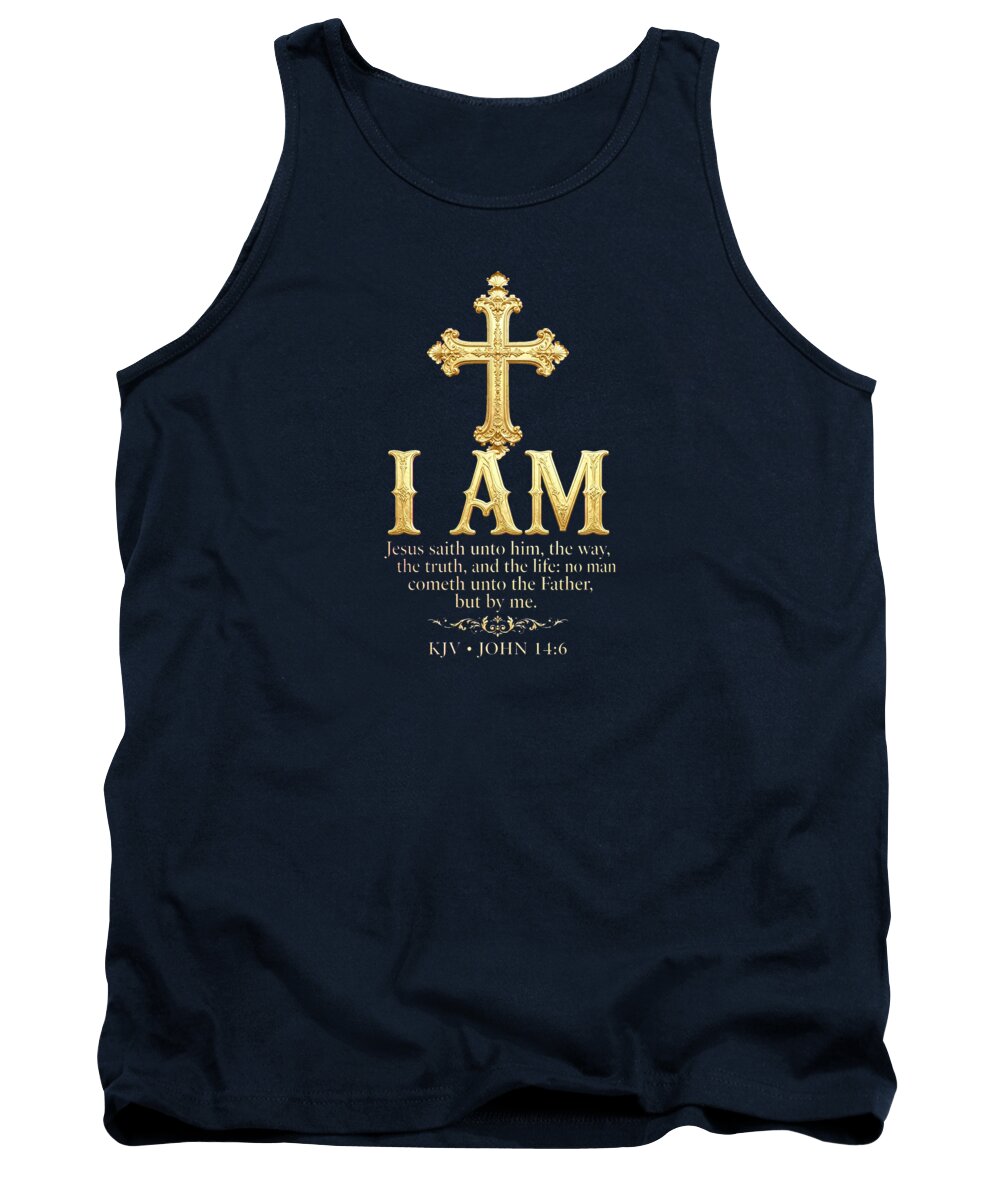 Golden Cross — Biblical Quote Women's Tank