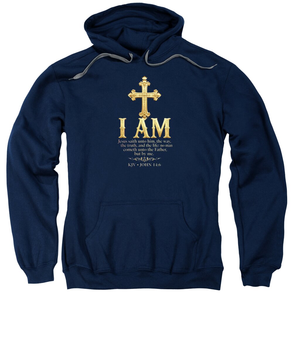 Golden Cross — Biblical Quote Sweatshirt