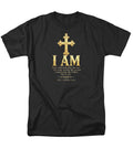 Golden Cross — Biblical Quote Men's Tee
