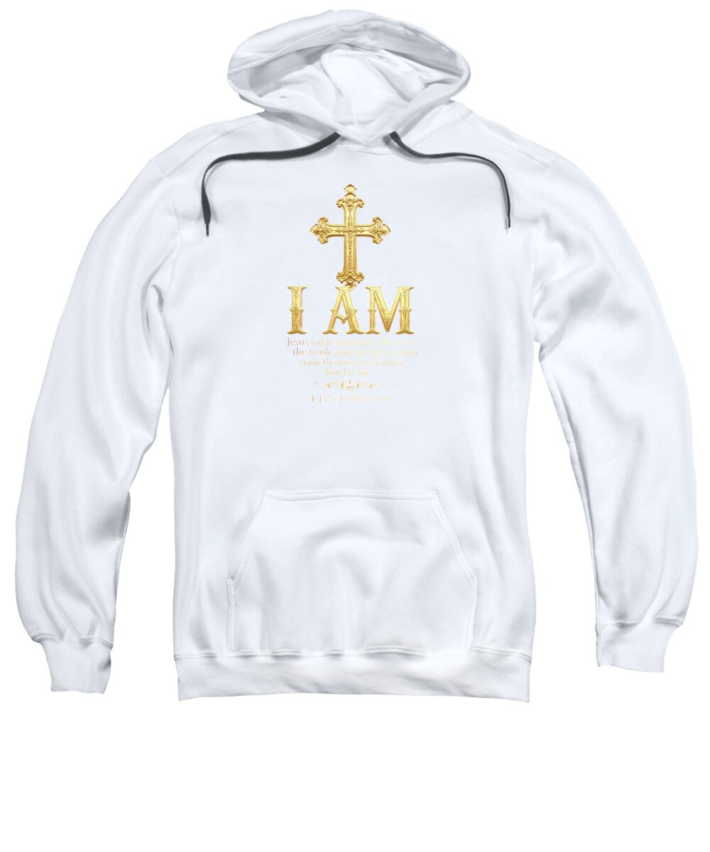 Golden Cross — Biblical Quote Sweatshirt