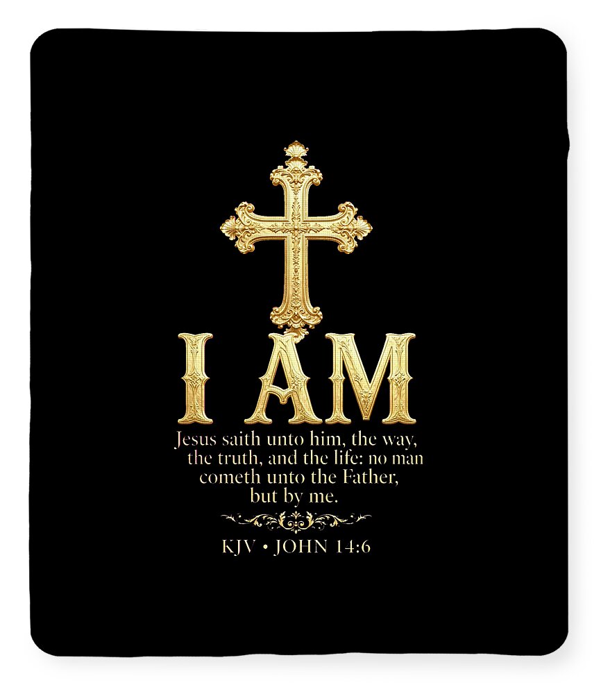 Golden Cross — Biblical Quote Christian Blanket
