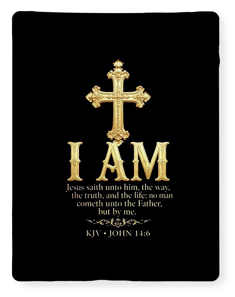Golden Cross — Biblical Quote Christian Blanket