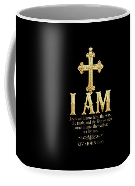 Golden Cross — Biblical Quote Christian Mug
