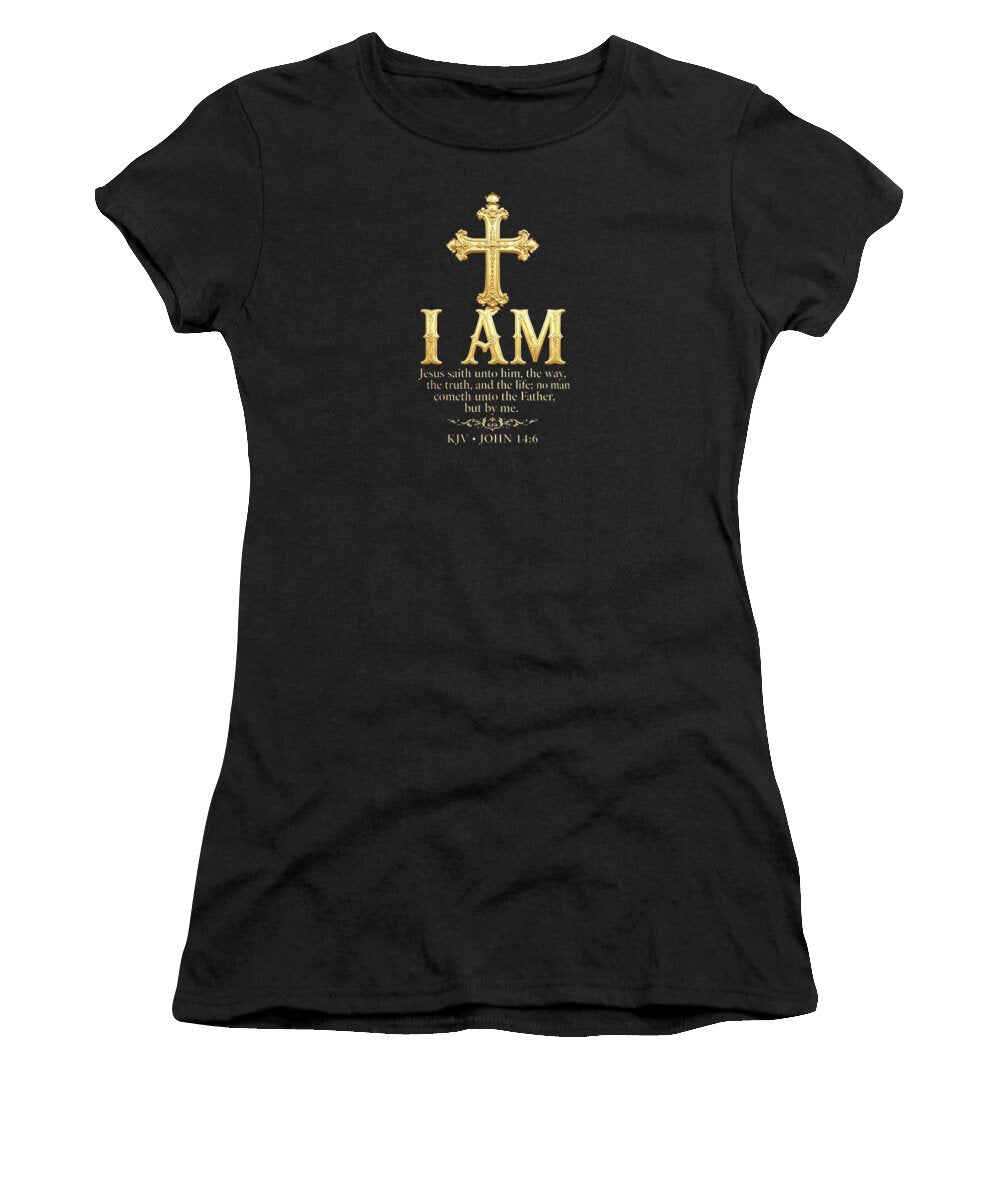 Golden Cross — Biblical Quote Women's Tee