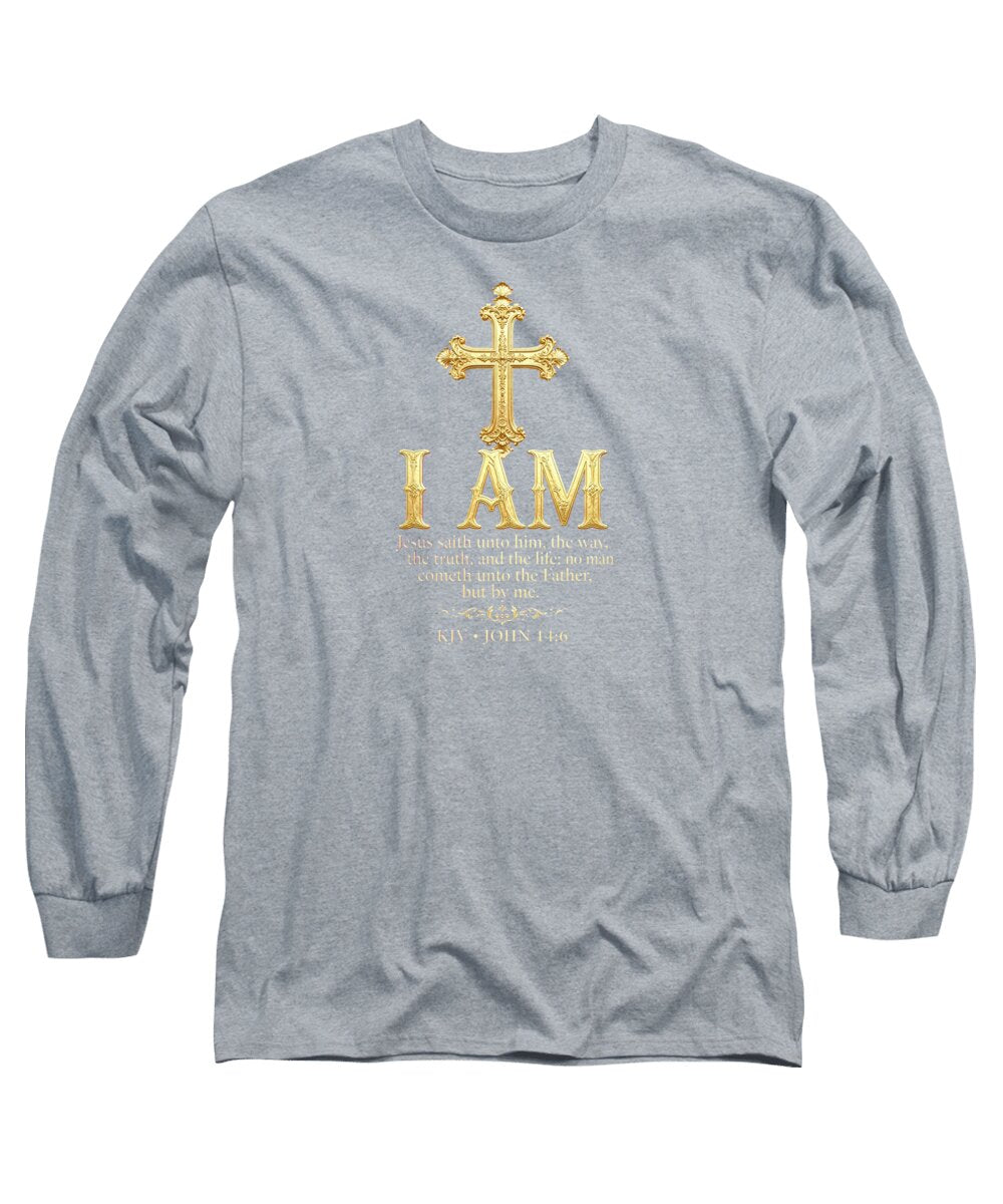 Golden Cross — Biblical Quote Long-Sleeve Tee