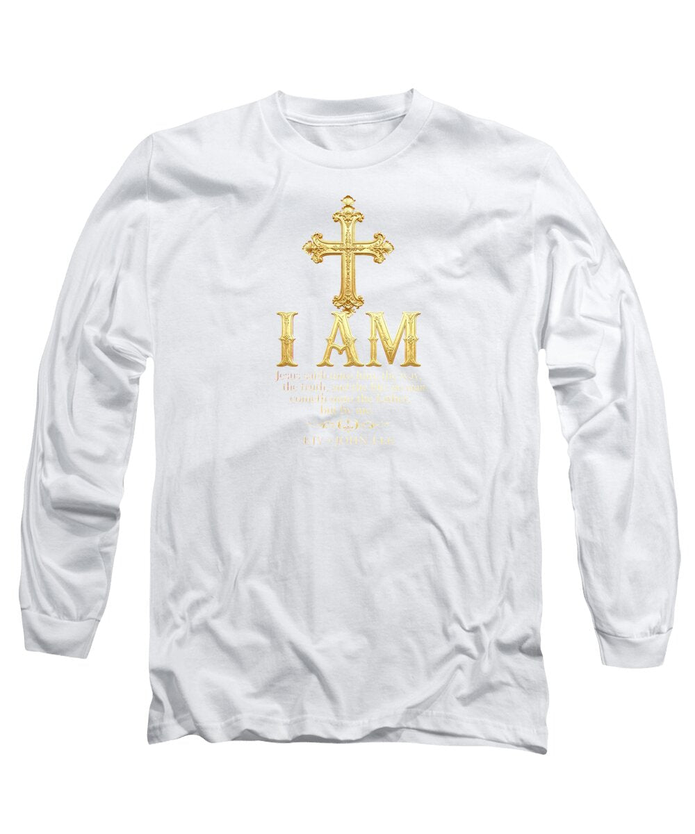 Golden Cross — Biblical Quote Long-Sleeve Tee