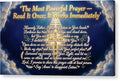 Prayer with Heavenly Imagery — Acrylic Print