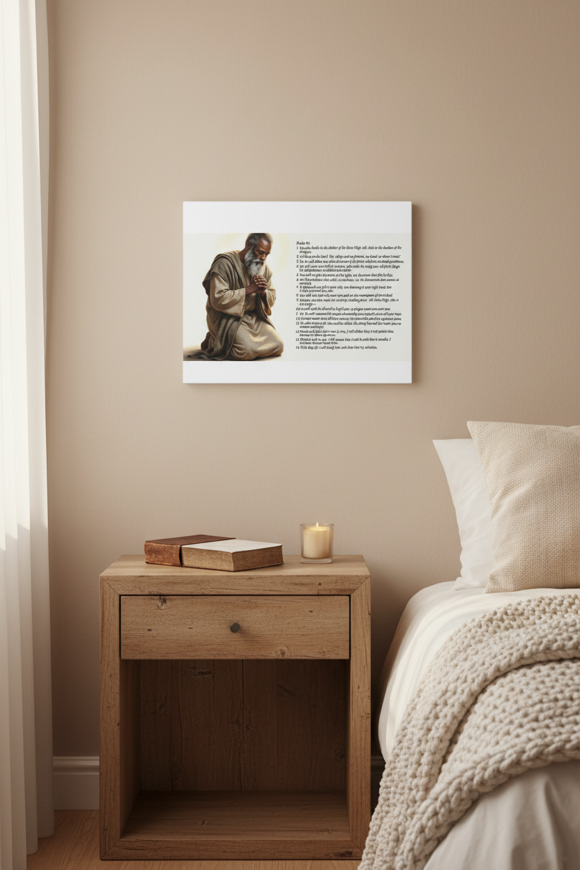 Psalm 91 Canvas – Bedroom Lifestyle