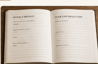 Reese Edition weekly and year-end review pages