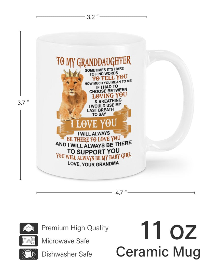 Granddaughter Gift Mug – From Grandma (Version 2)