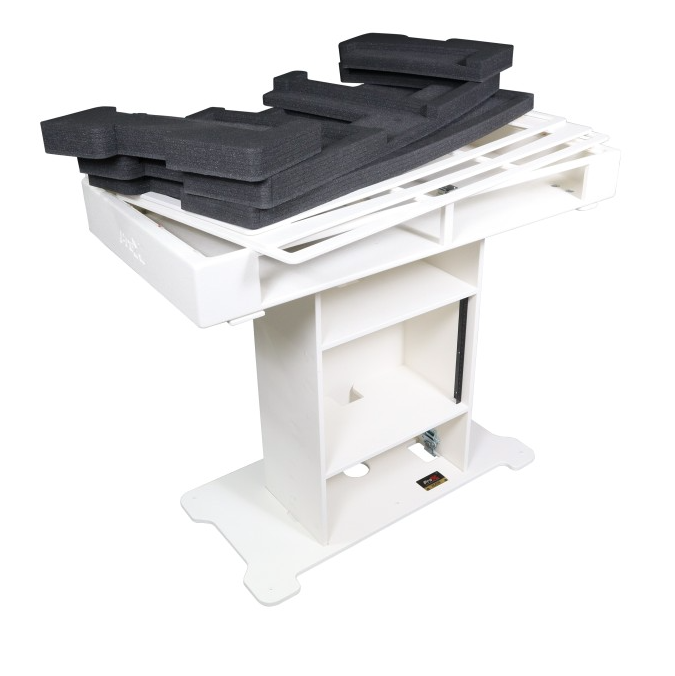 ProX DJ Control Tower with 2 Flight Cases – White