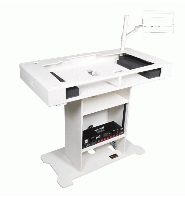 ProX DJ Control Tower with 2 Flight Cases – White