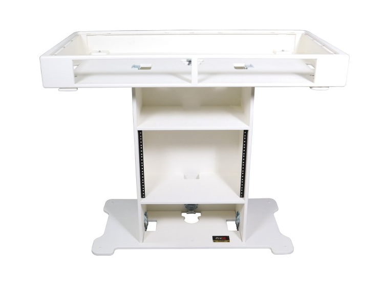 ProX DJ Control Tower with 2 Flight Cases – White